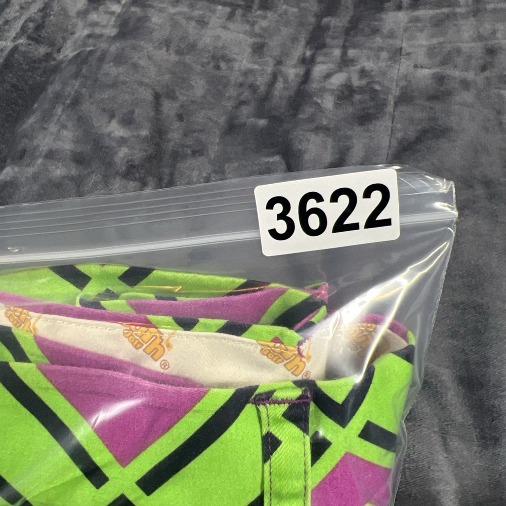 Loudmouth Shorts Mens 38 Green Purple Chino Golf Mardi Gras 11 Inseam - Picture 11 of 11